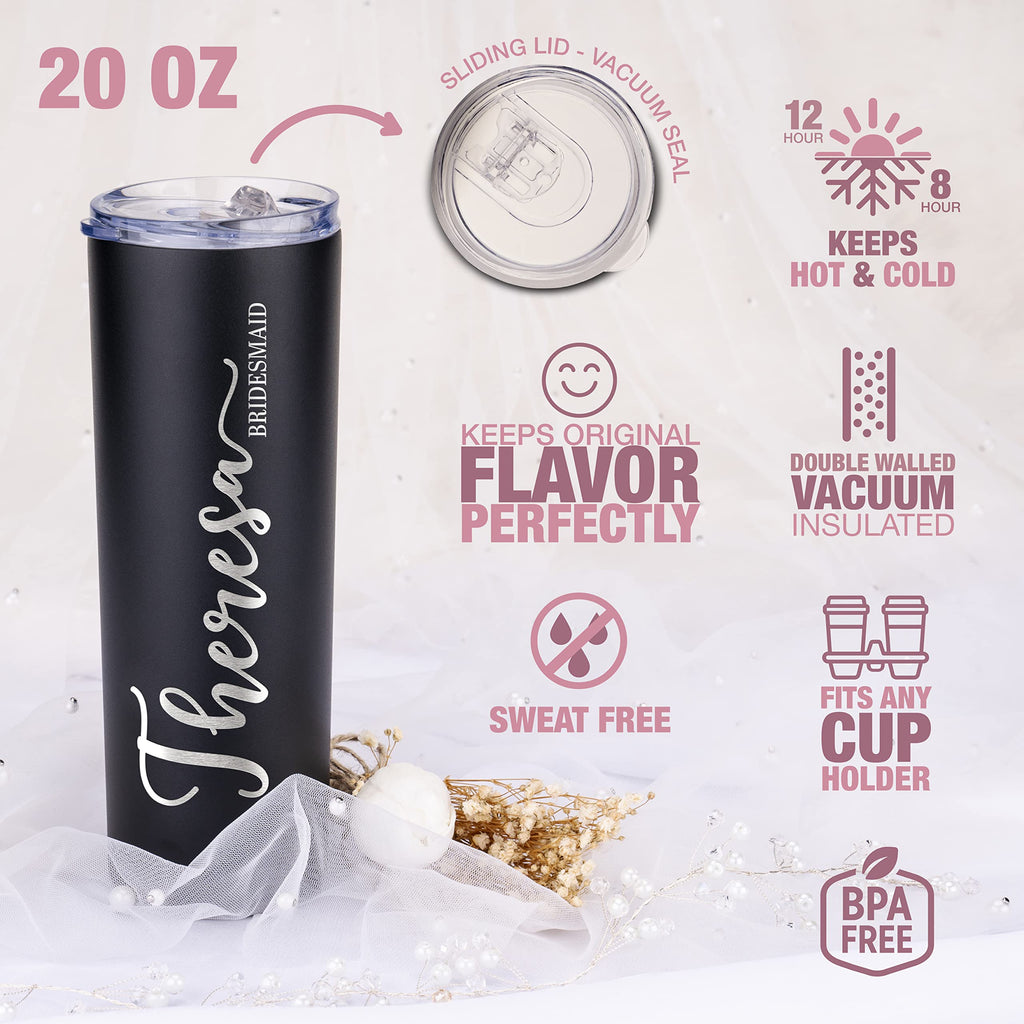 Set of 3 20 Oz Skinny Tumbler with Straw B590