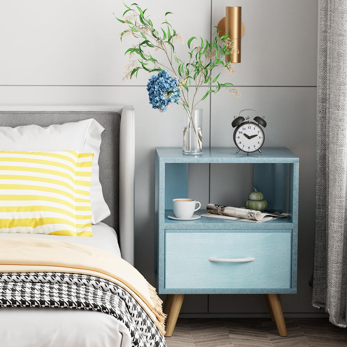 Blue Kids Nightstand with Drawer R22449