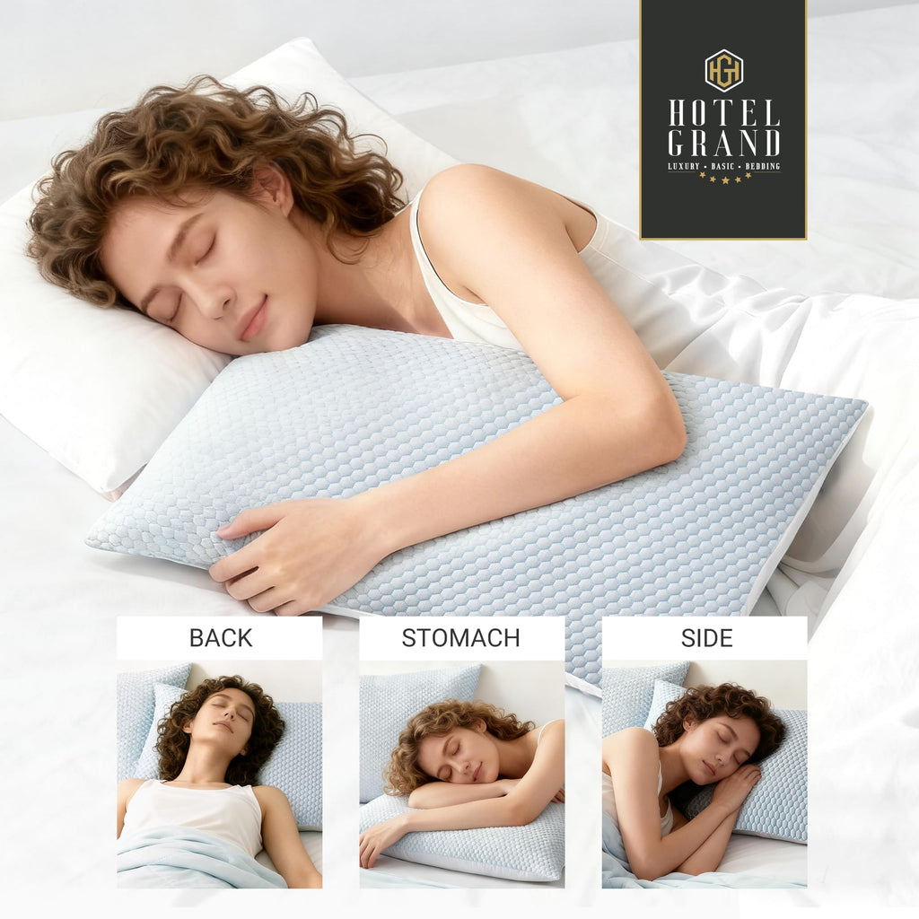 Cooling Soft Low-Profile Pillow King Size Set of 2 D46777