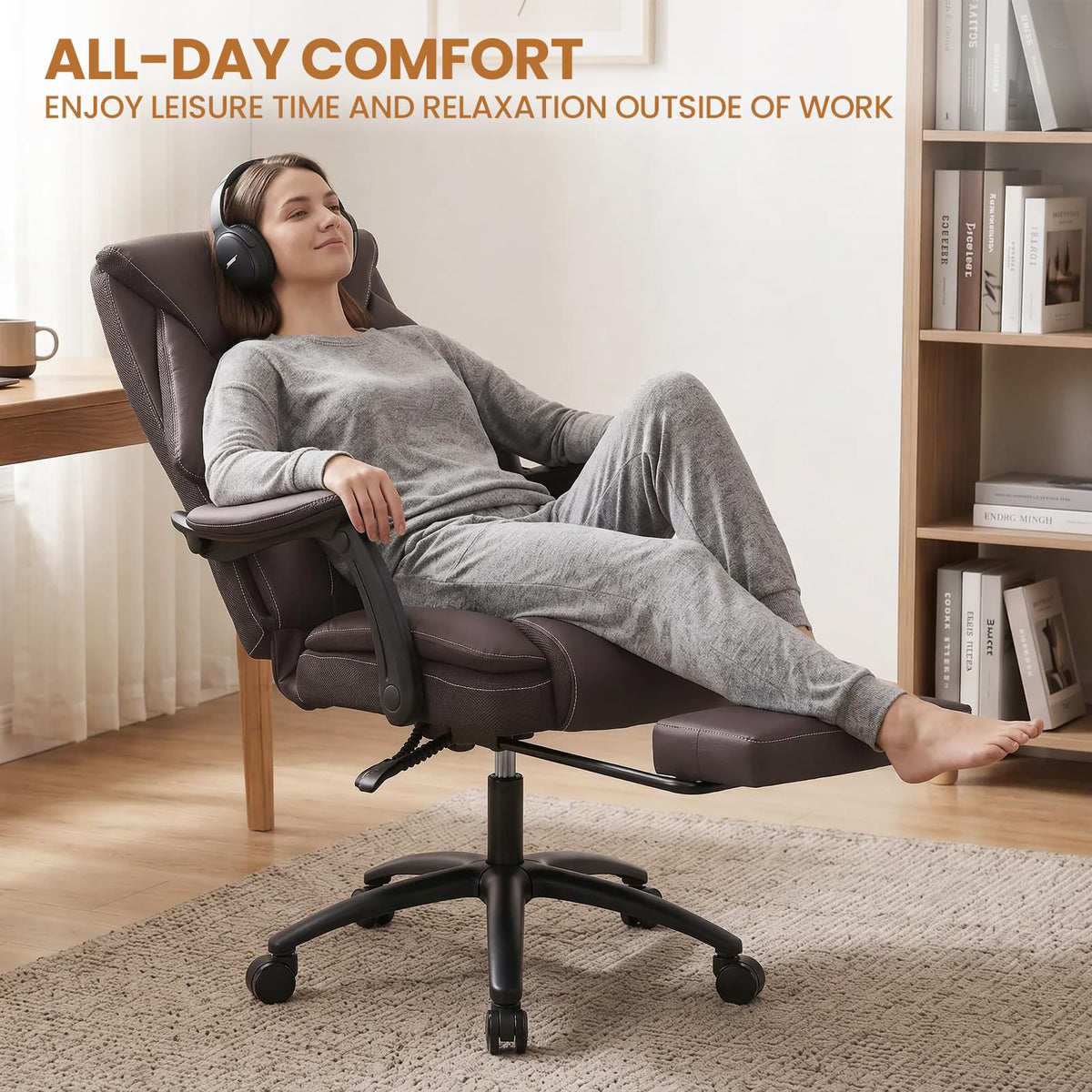 500lbs Big and Tall Office Chair with Footrest M93593