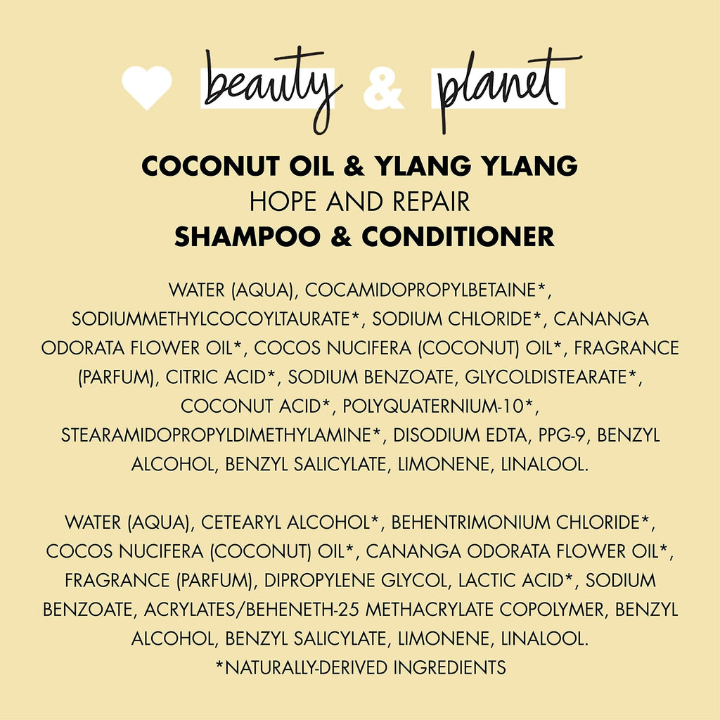 Coconut Oil & Ylang Shampoo and Conditioner 2 Count 13.5 oz P1515