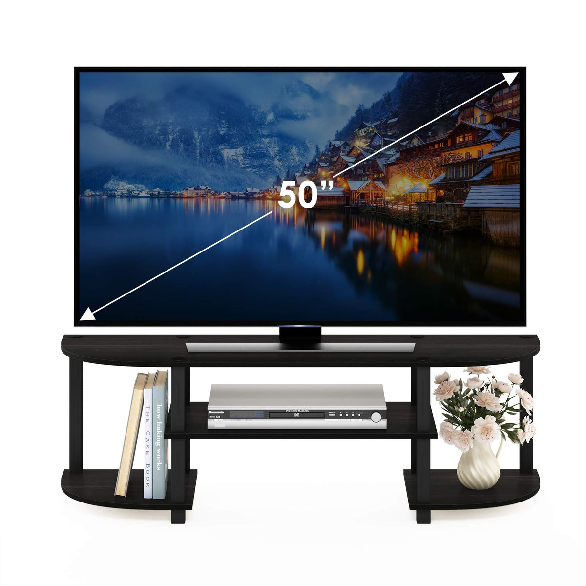 Black 3-Tier TV Stand M5179
