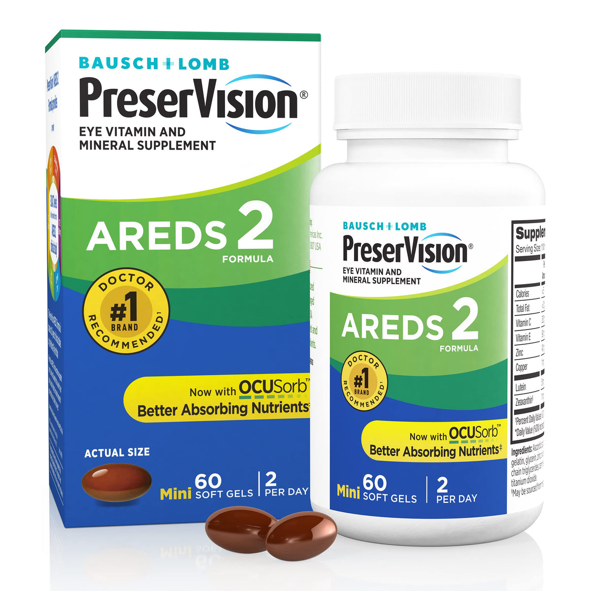 Lutein & Zeaxanthin Eye Vitamins 60 Softgel J625