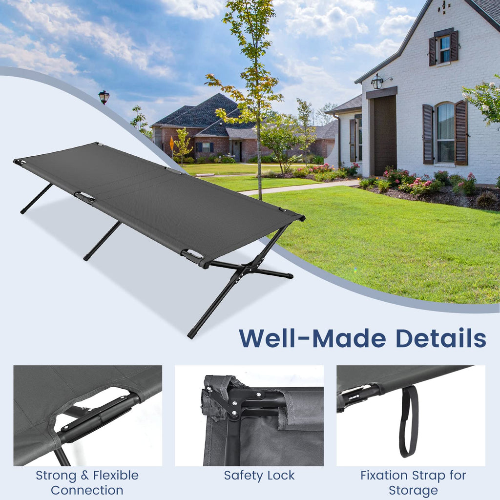 Folding Camping Cot with Carrying Bag I386736