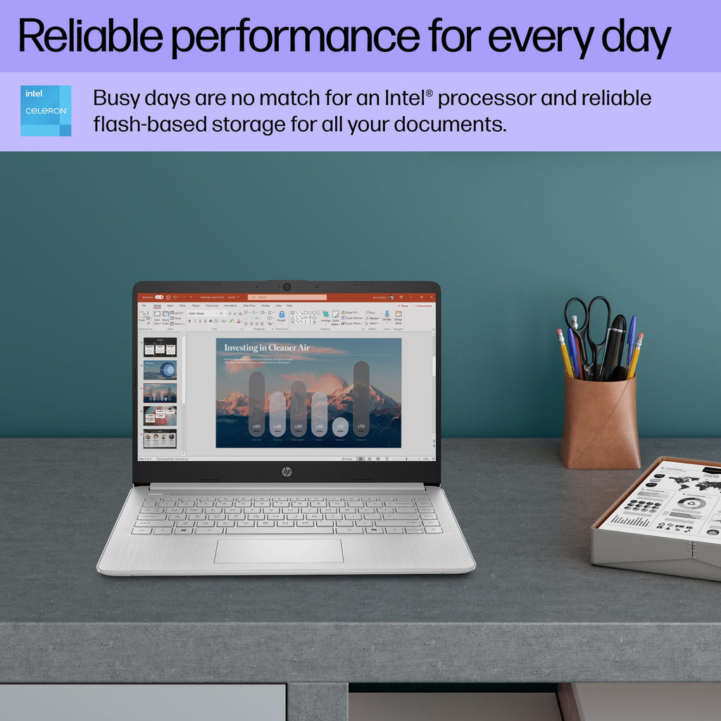 14 inch Laptop, Intel Celeron N4500, 4 GB RAM, 64 GB eMMC, Natural Silver Y6153