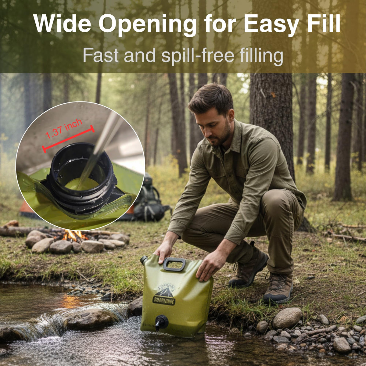 2 Gallon Collapsible Water Container with Spout P176182