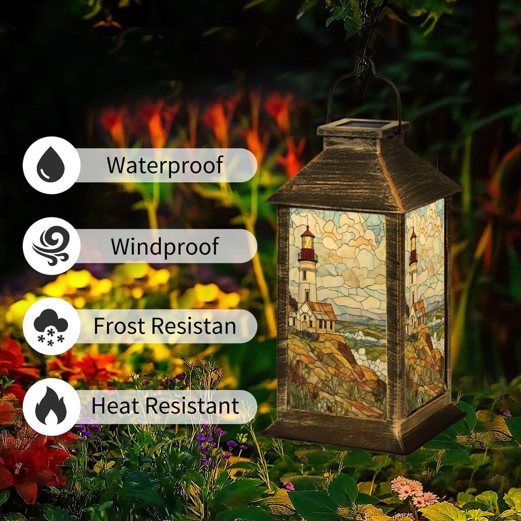 Solar Powered Outdoor Waterproof Hanging Lantern 1 Pack Y980