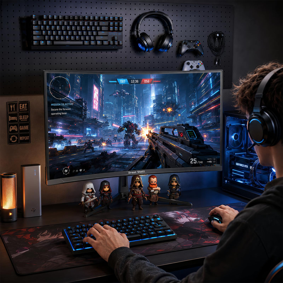 27 Inch 240Hz Curved Gaming Monitor 2K QHD L6780