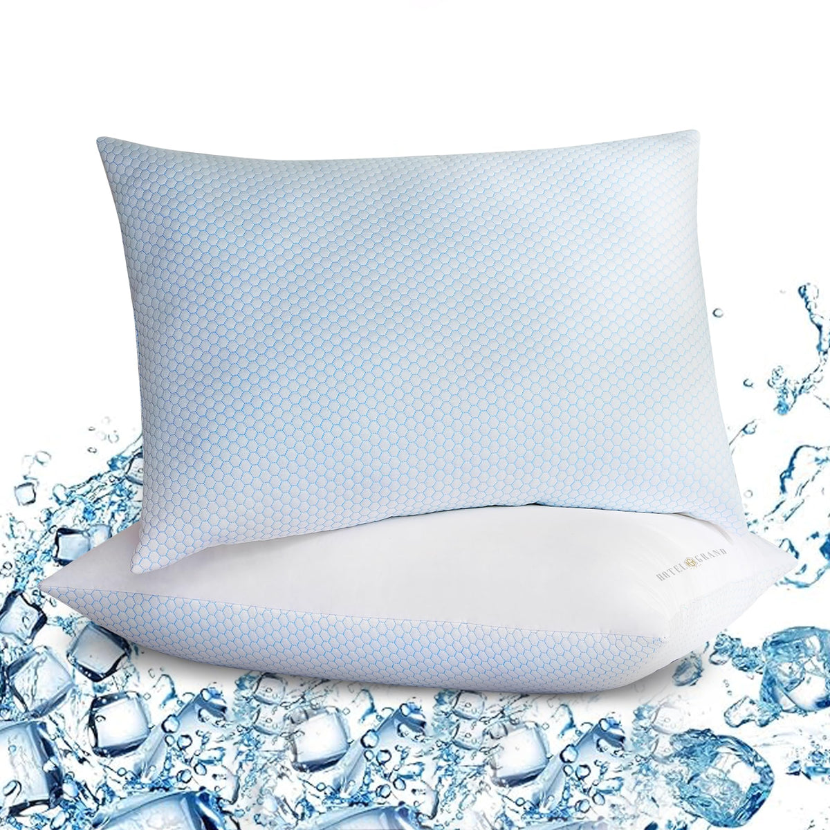 Cooling Soft Low-Profile Pillow King Size Set of 2 D46777