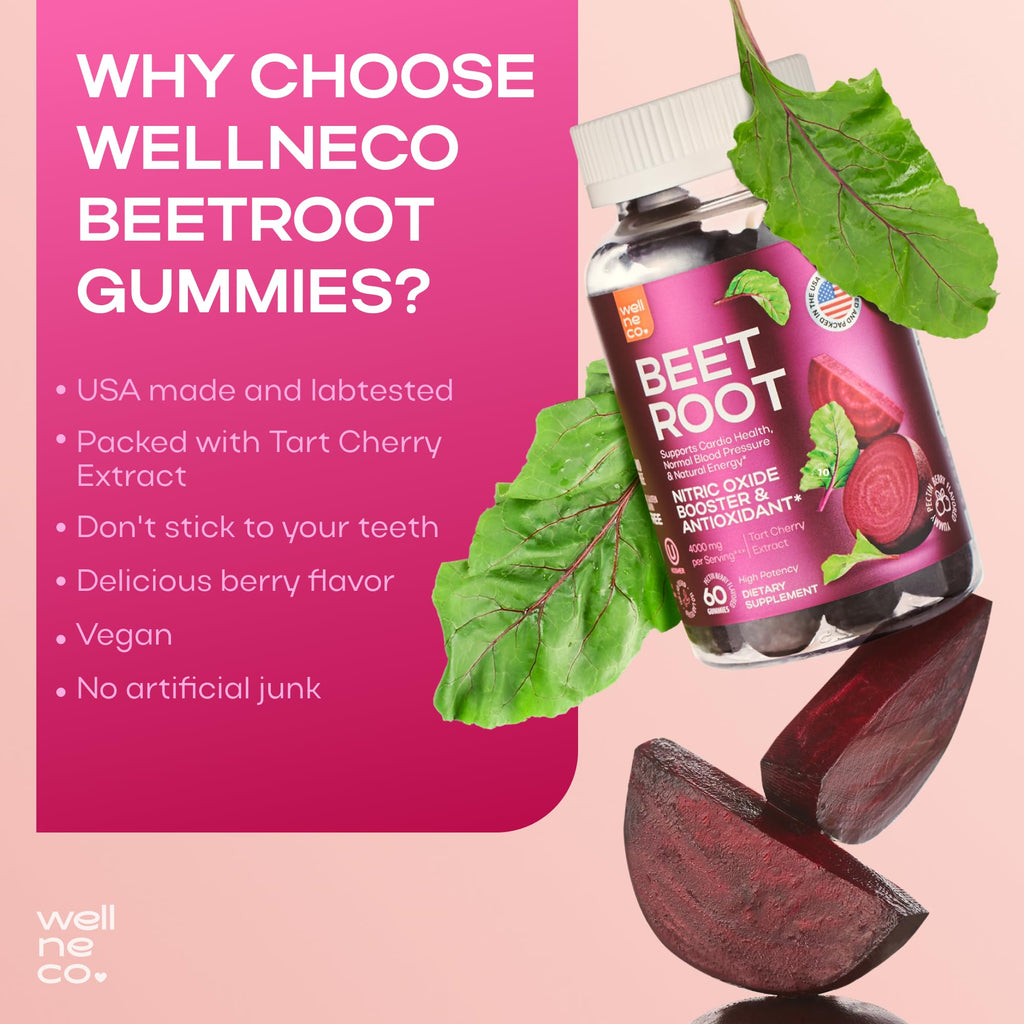 Beet Root Gummies with Tart Cherry, 60 Pcs Z9545