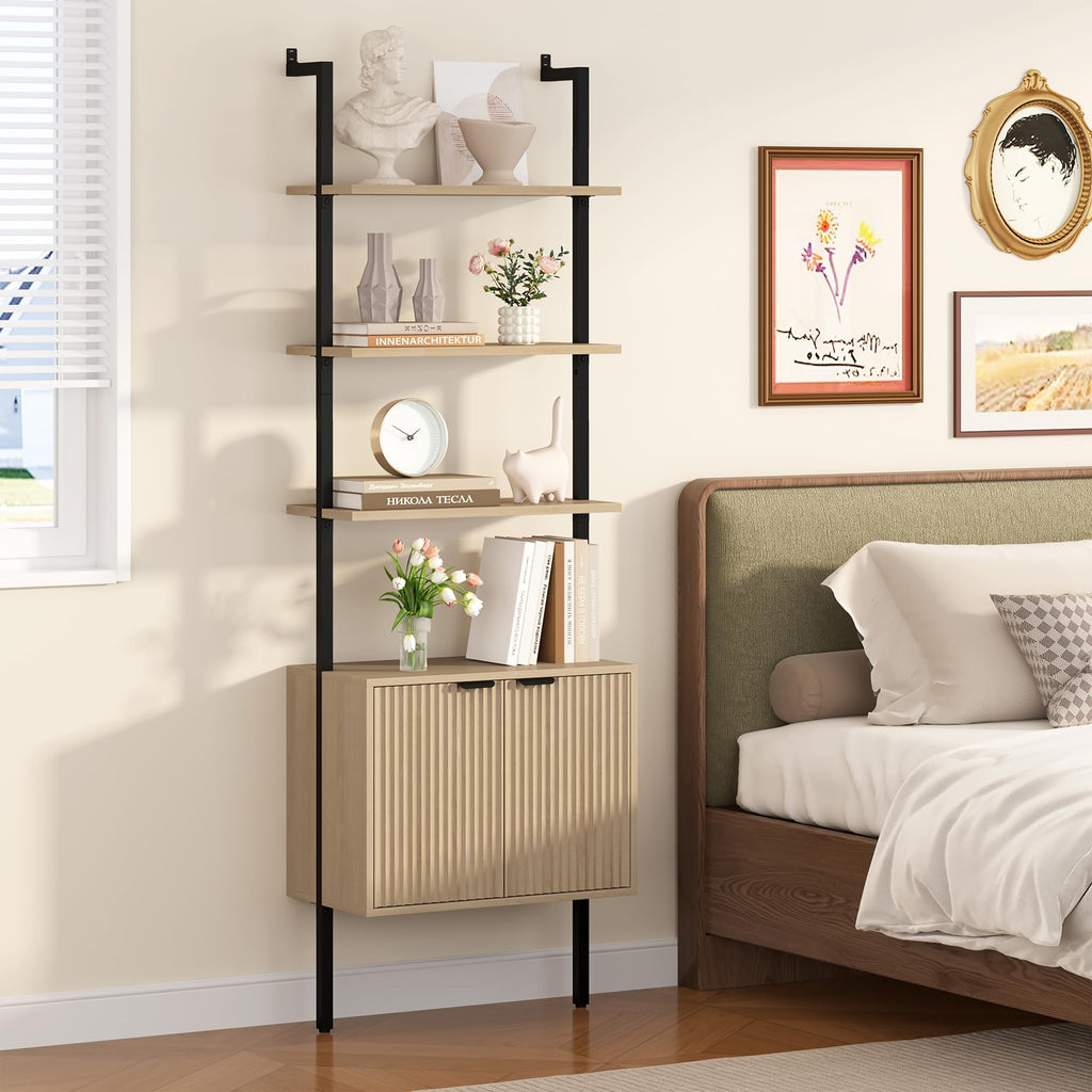 73" Tall Bookshelf with Cabinet C155584