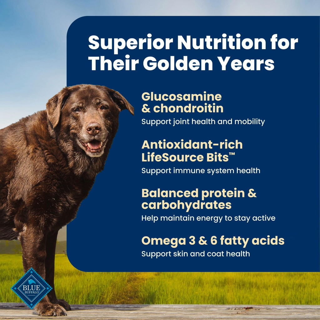 Salmon Senior Dry Dog Food, 30 lb U859544