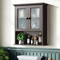 Wall Mount Medicine Cabinet with Tempered Glass Door W851414