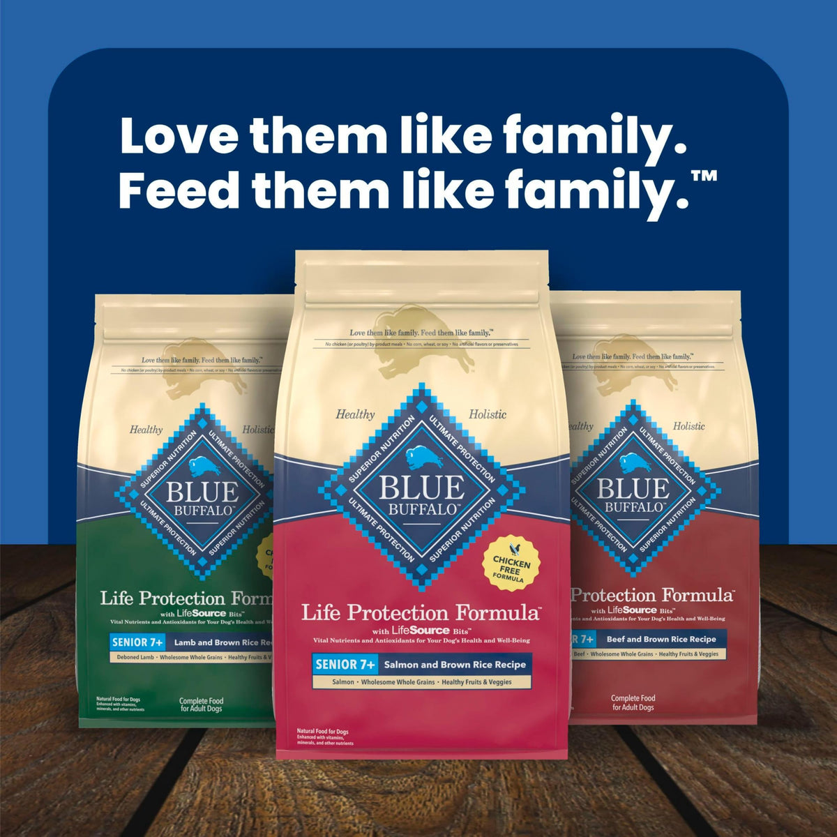 Salmon Senior Dry Dog Food, 30 lb U859544