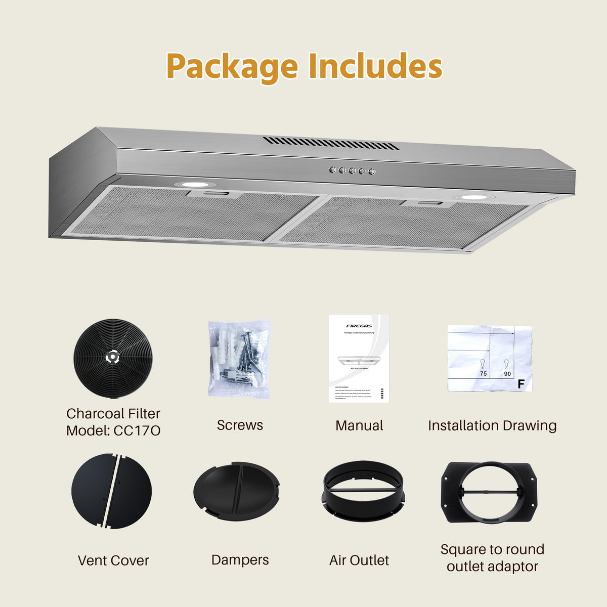 30 Inch Under Cabinet Range Hood V91954