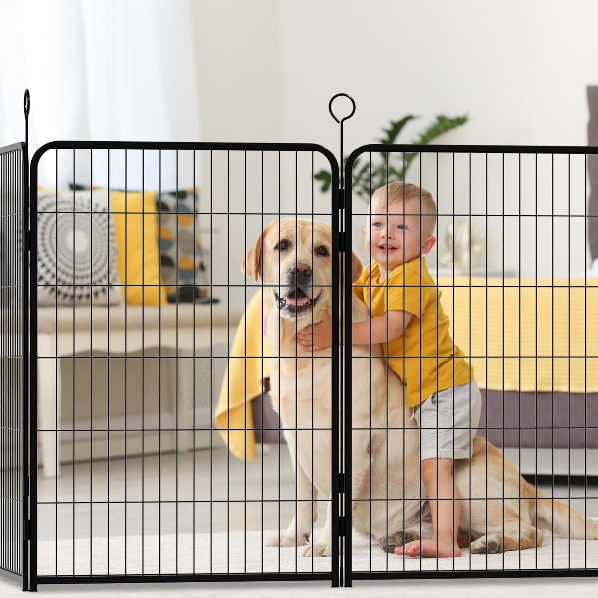 Heavy-Duty Iron Exercise-Pen System Portable Yard Camping Kennel Alternative U16870