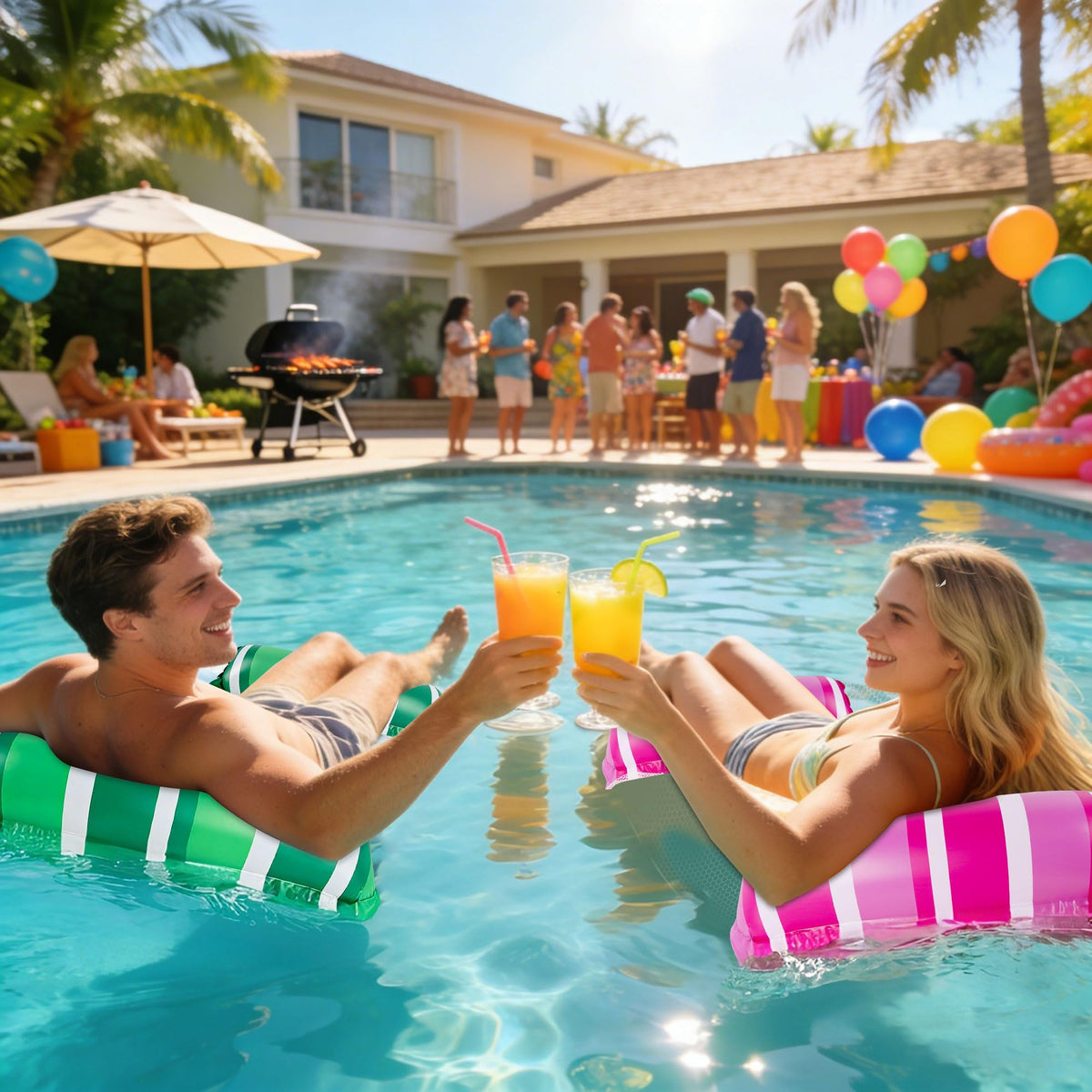 4 Pack Inflatable Pool Float Hammocks H314941