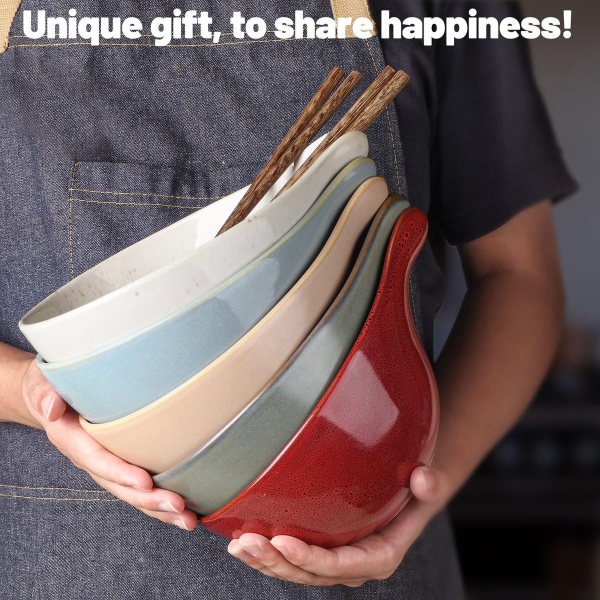 42oz Ceramic Ramen Bowl Set of 4 R971887