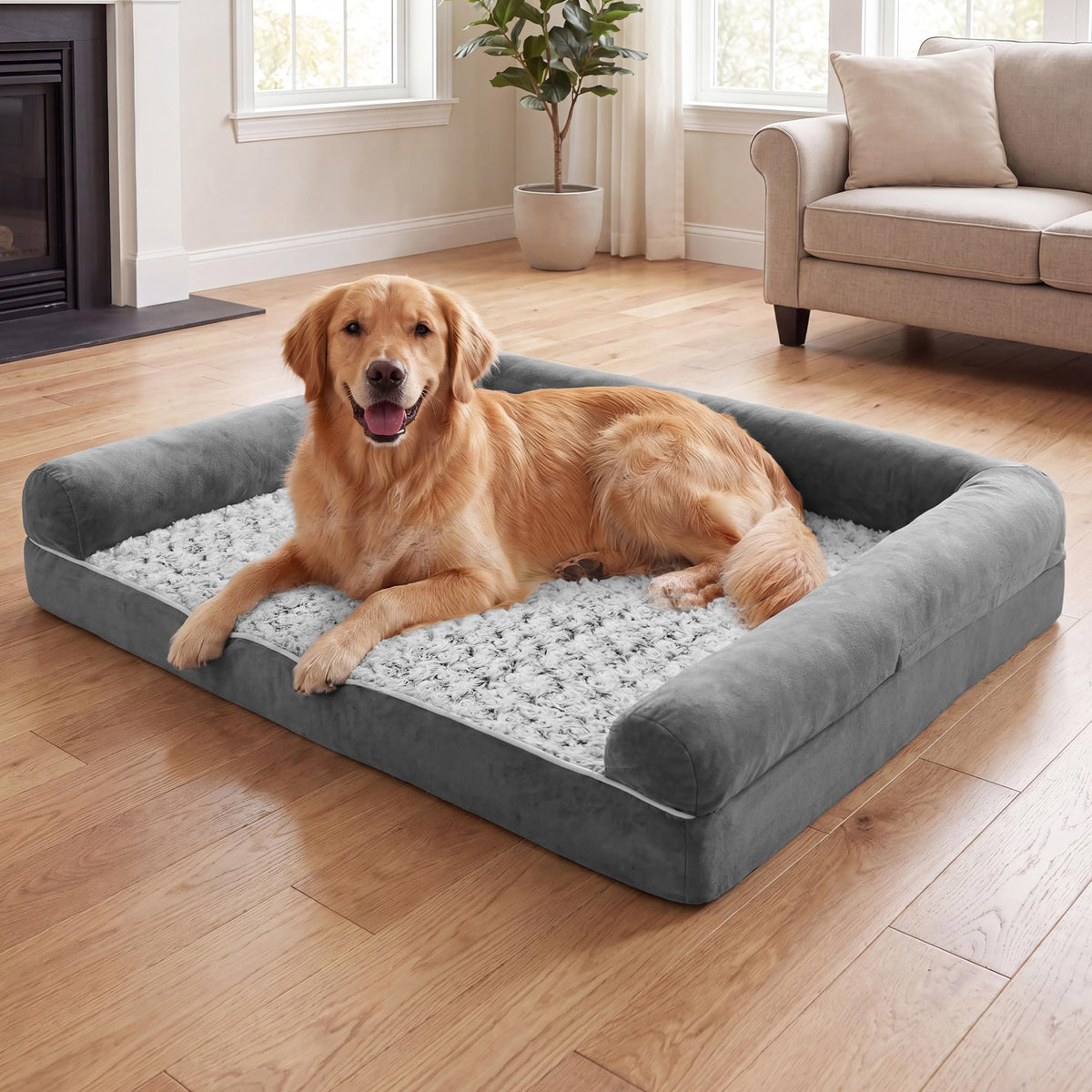 Waterproof Short Plush Orthopedic Dog Bed V864571