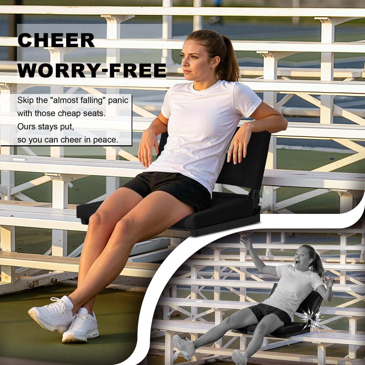 Stadium Seats with Back Support and Cushion F220