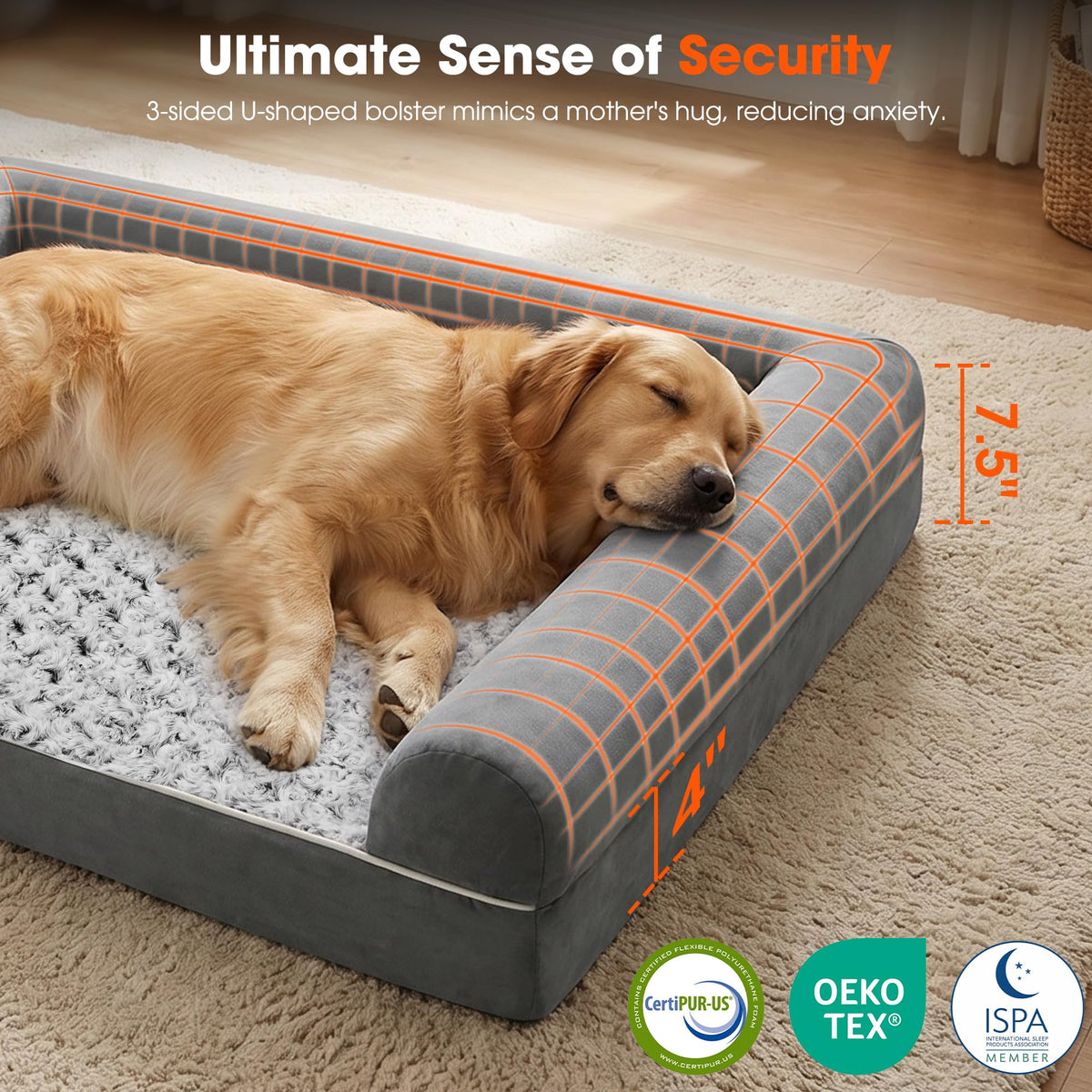 Waterproof Short Plush Orthopedic Dog Bed V864571