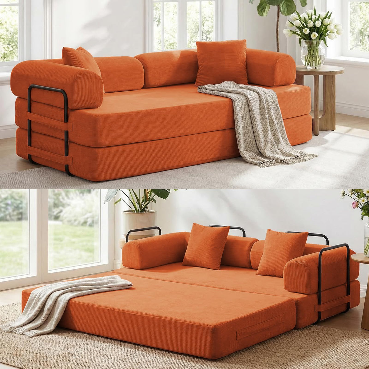 4-in-1 King Convertible Floor Sofa Bed A698824
