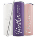 Set of 3 20 Oz Skinny Tumbler with Straw B590
