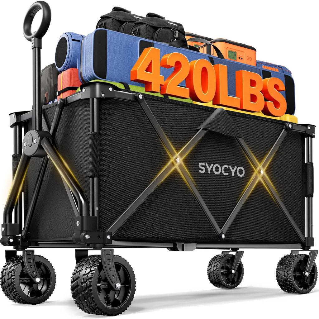 Foldable Wagon Cart with All-Terrain Wheels J292960