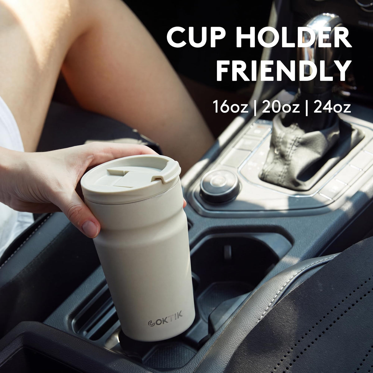 16oz Insulated Stainless Steel Coffee Tumbler with Lid N381