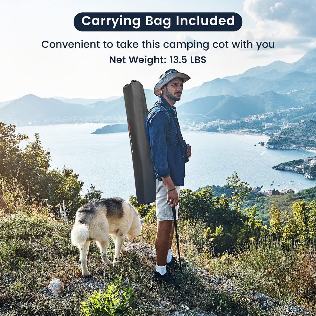 Folding Camping Cot with Carrying Bag I386736