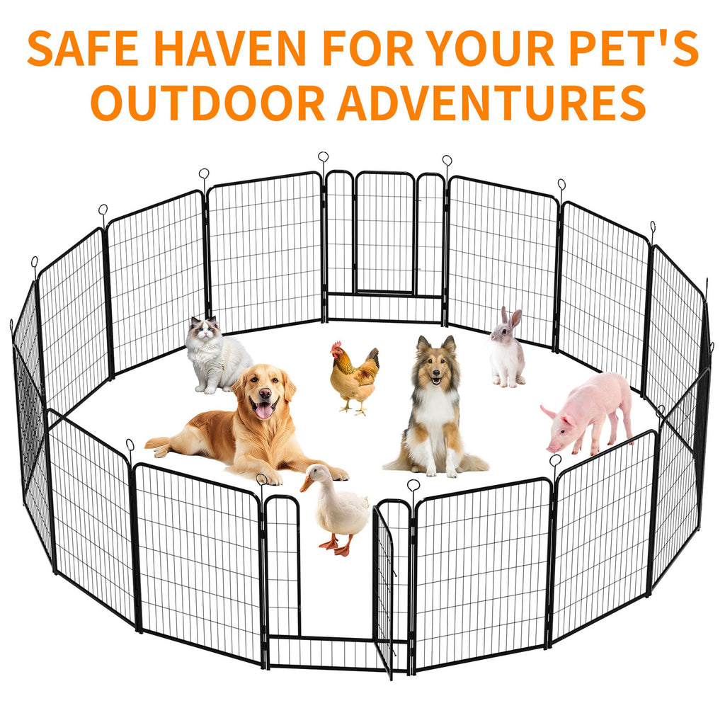Heavy-Duty Iron Exercise-Pen System Portable Yard Camping Kennel Alternative U16870