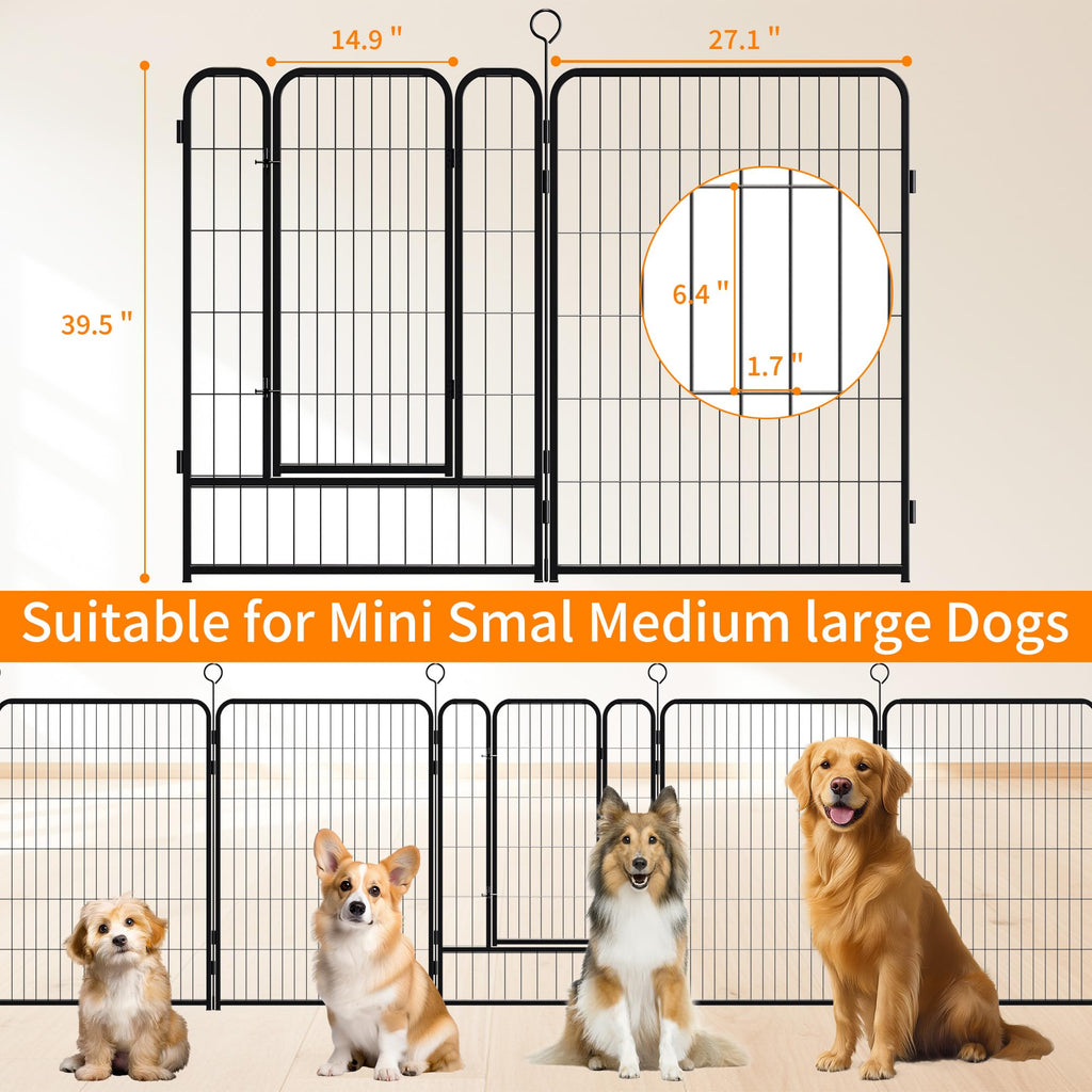 Heavy-Duty Iron Exercise-Pen System Portable Yard Camping Kennel Alternative U16870