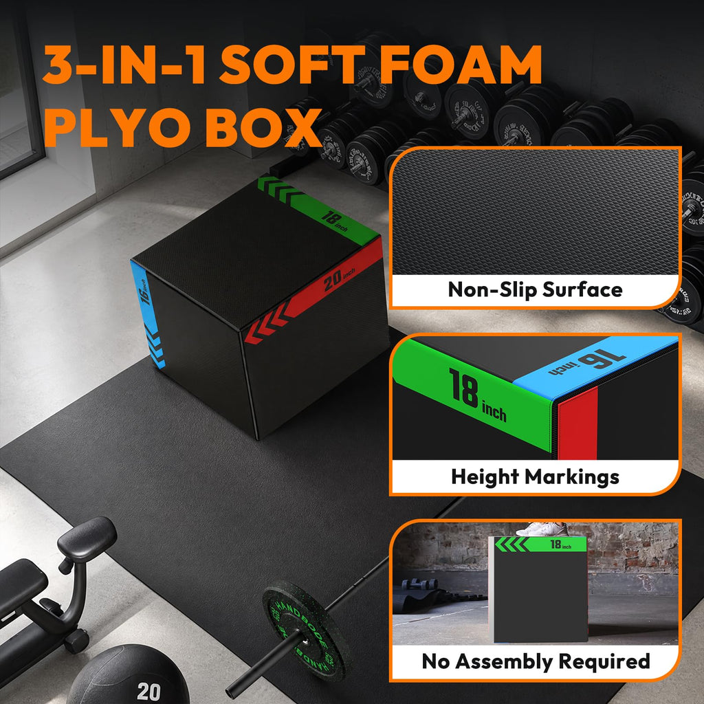 3-in-1 Non-Slip Foam Plyo Box E4417