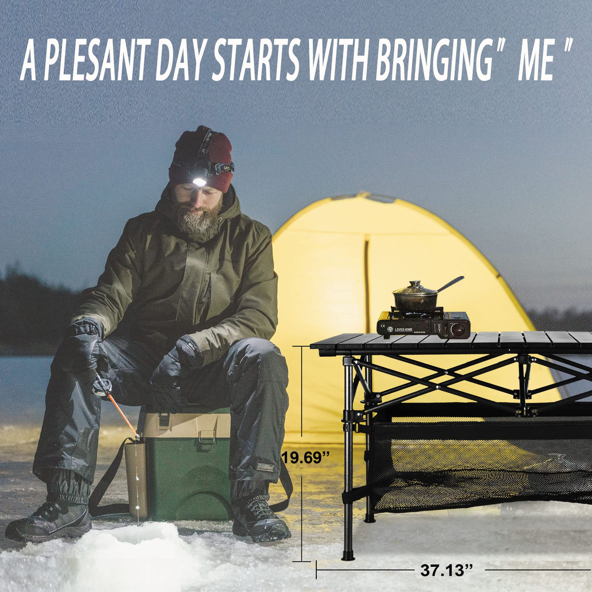 Lightweight Aluminum Folding Camping Table with Carrying Bag Q175