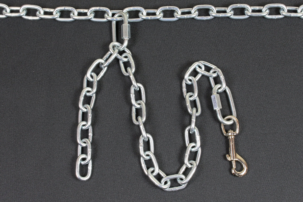 Chew Proof Dog Tether Chain with Tie Down J99974